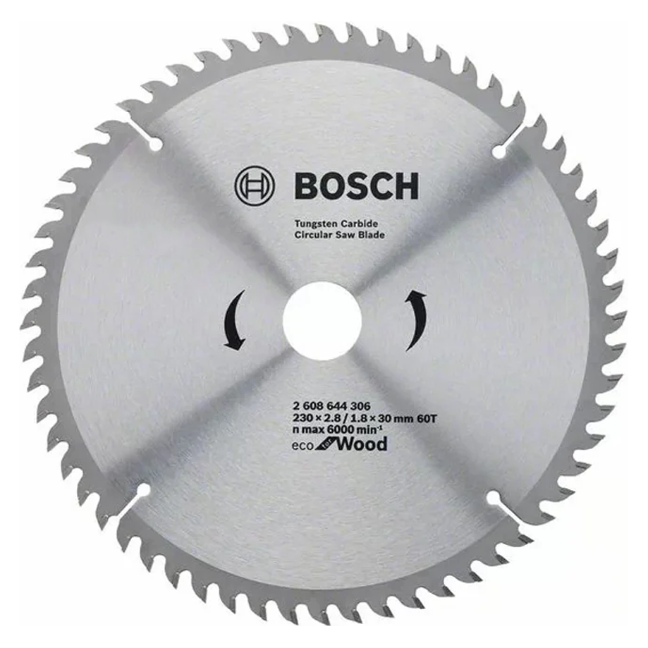 Bosch TCT Circular Saw Blade ECO for Wood 9-1/4" x 60T (2608644306) | Bosch by KHM Megatools Corp.