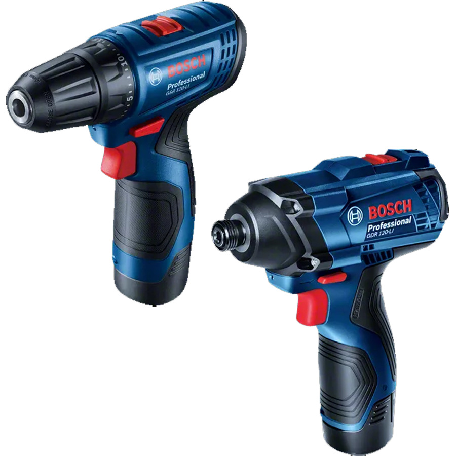 Bosch GSB 120-LI + GDR 120-LI Professional Cordless Hammer Drill & Impact Driver Combo Kit set (06019G81K3) | Bosch by KHM Megatools Corp. Main image