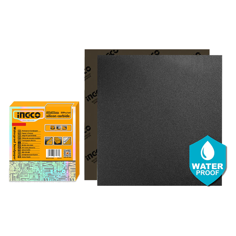 Ingco Waterproof Sandpaper Set 50Pcs | Ingco by KHM Megatools Corp.