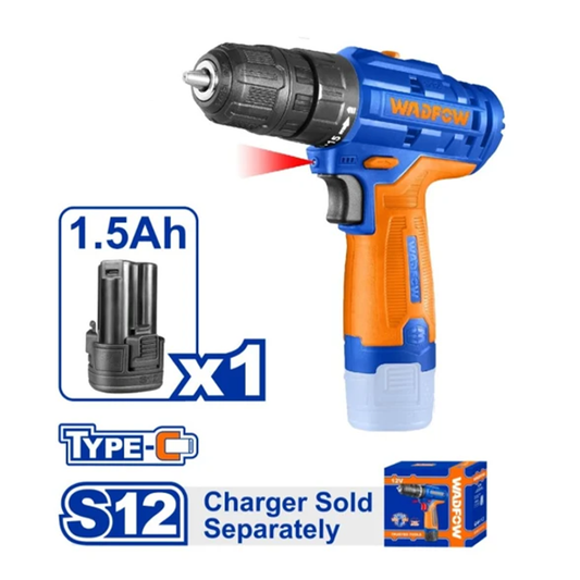 Wadfow WCDS565 Cordless Drill 12V 20Nm