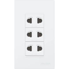 Royu  WD115 3-Gang Universal Outlet Set 15A (Wide)