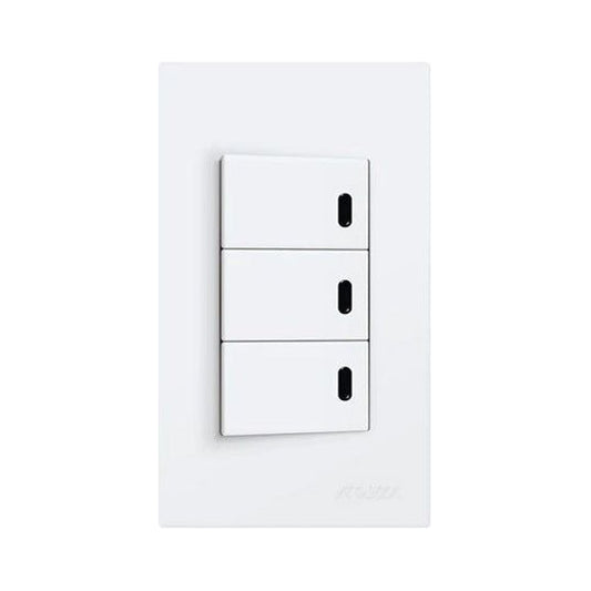 Royu WD605 3-Gang Switch with LED Set (Wide) | Royu by KHM Megatools Corp.