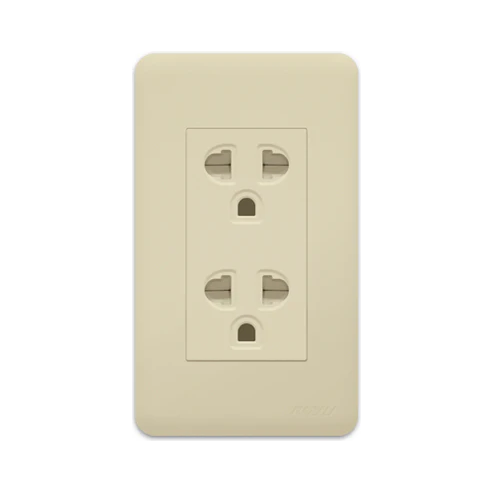 Royu WH913 Duplex Universal Outlet with Ground & Shutter Set 15A (Classic) | Royu by KHM Megatools Corp.