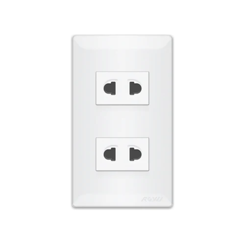 Royu WS113 2-Gang Universal Outlet Set 15A (Super Wide) | Royu by KHM Megatools Corp.