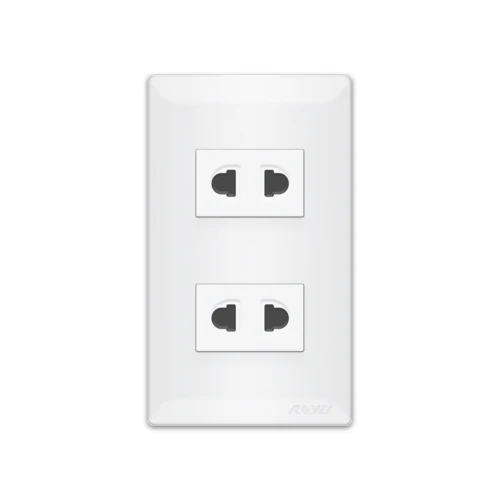 Royu WS113 2-Gang Universal Outlet Set 15A (Super Wide)