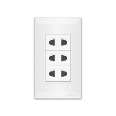 Royu WS115 3-Gang Universal Outlet Set 15A (Super Wide)