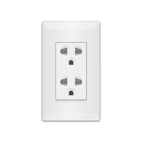 Royu WS913 Duplex Universal Outlet with Ground & Shutter 15A  (Super Wide)