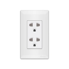 Royu WS913 Duplex Universal Outlet with Ground & Shutter 15A  (Super Wide)