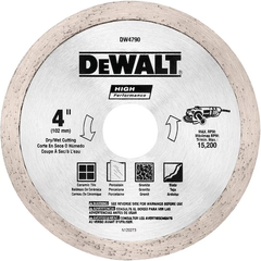 Dewalt DW4790 Diamond Cutting Wheel  Continuous Rim 4"