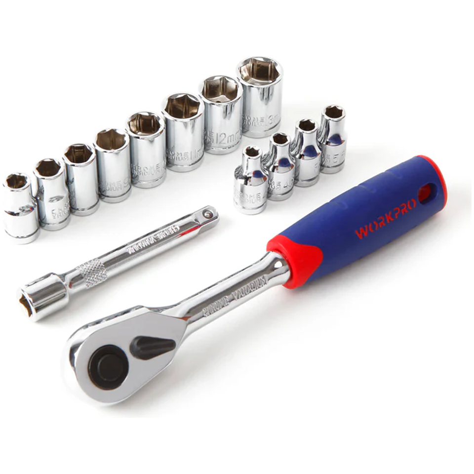 Workpro WP202556 Socket Wrench Set 1/4" Set 14Pcs | Workpro by KHM Megatools Corp. Main image