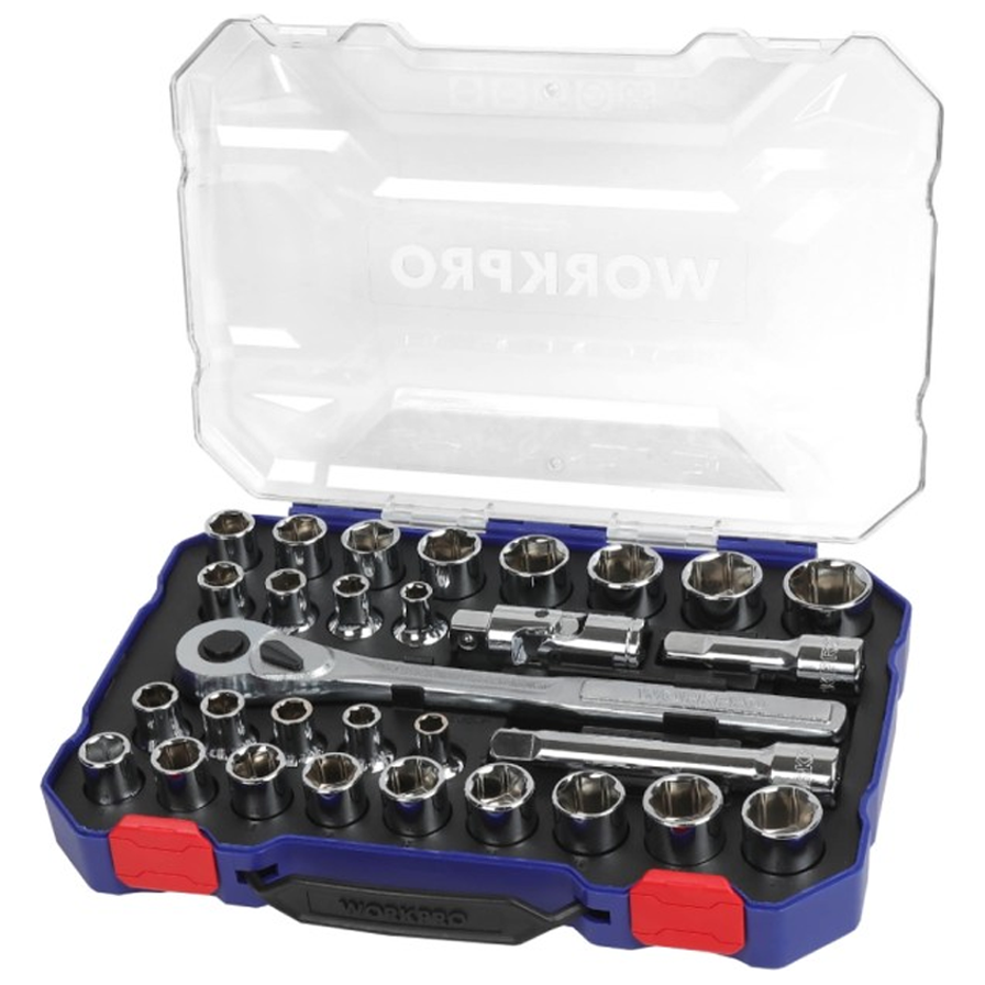Workpro WP202525 6-Point Socket Set 30Pcs | Workpro by KHM Megatools Corp.