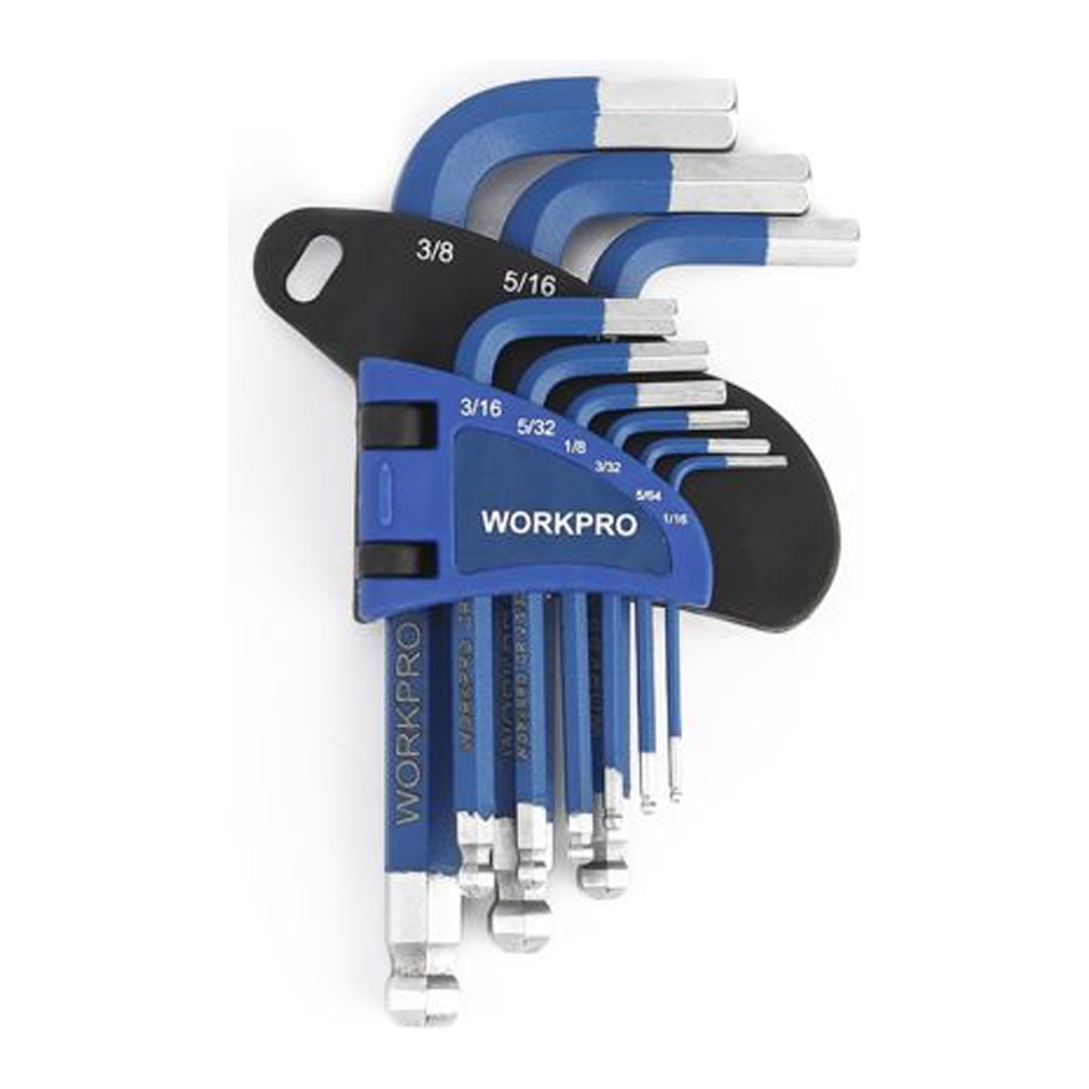 Workpro WP222010 Ball Point Hex Key Set 9Pcs