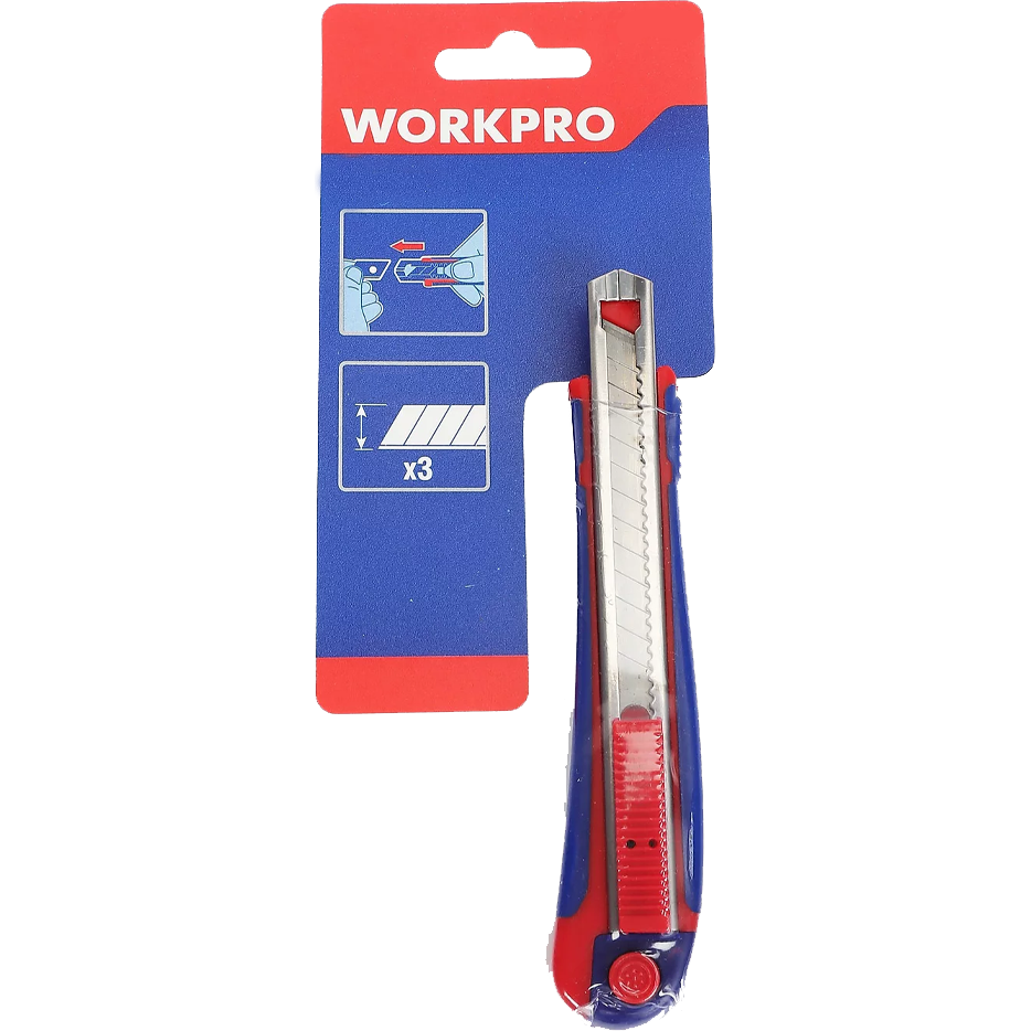 Workpro W012007WE Plastic Snap-Off Knife 9MM | Workpro by KHM Megatools Corp. Main image