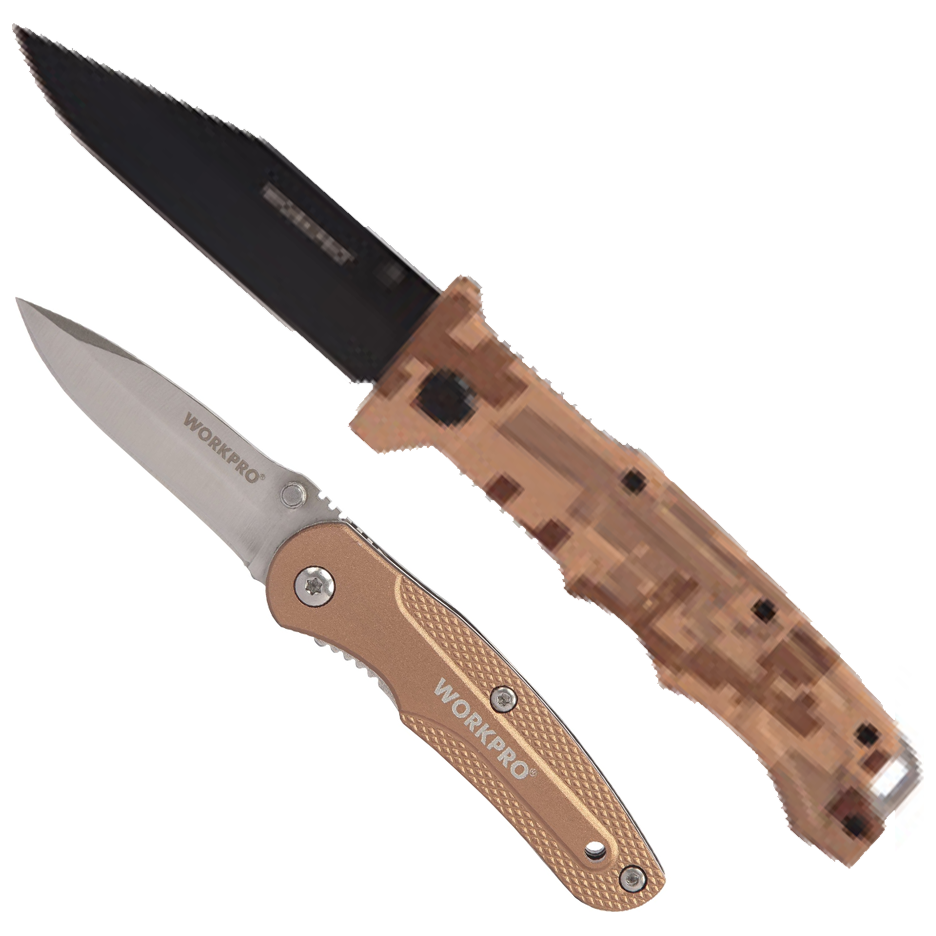 Workpro W000305WE Folding Knife Set 2PCs | Workpro by KHM Megatools Corp. Main image