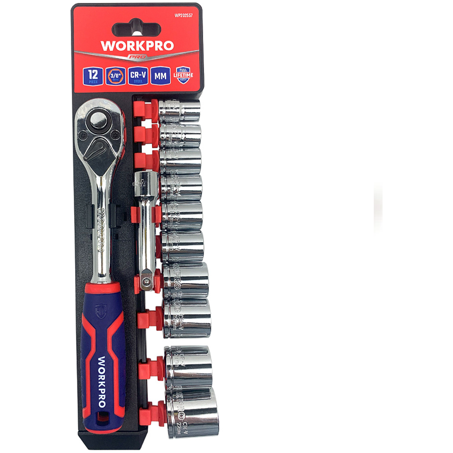 Workpro WP202557 Socket Wrench Set 3/8" Set 12Pcs | Workpro by KHM Megatools Corp. Main image