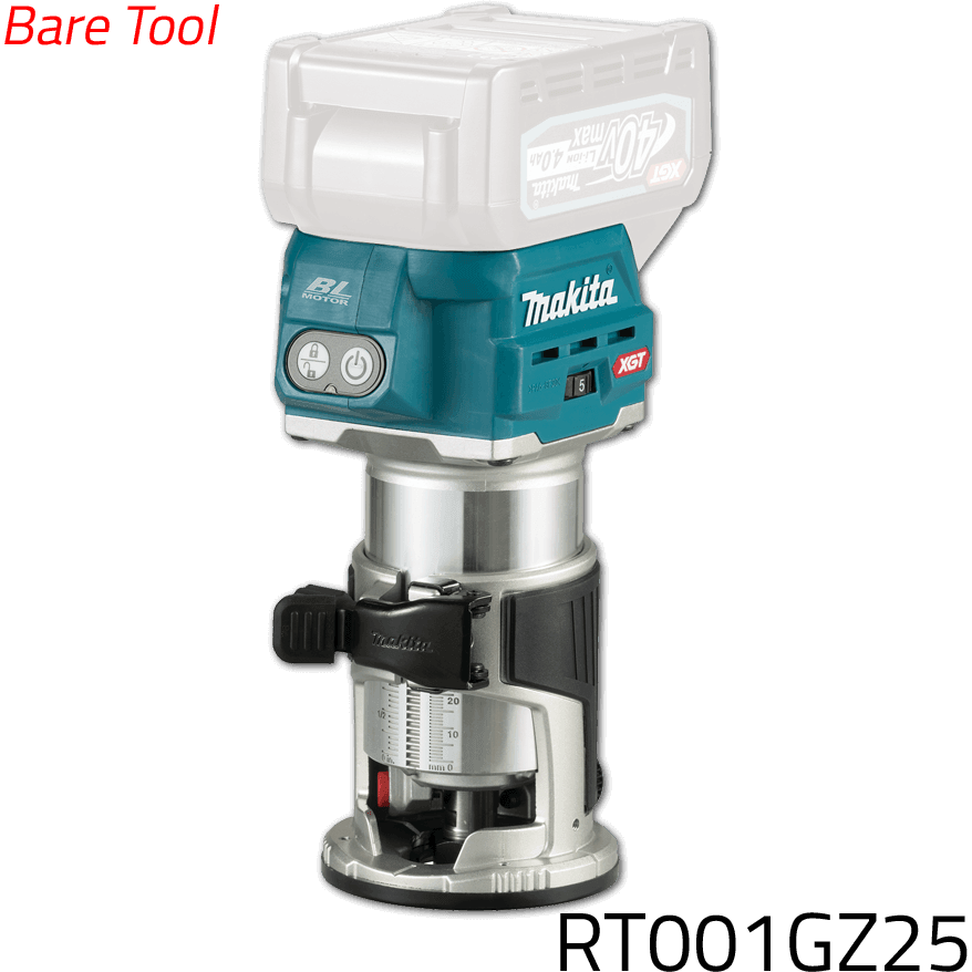 Makita RT001GZ25 40V Cordless Palm Router / Trimmer 1/4" (XGT) [Bare] - KHM Megatools Corp.