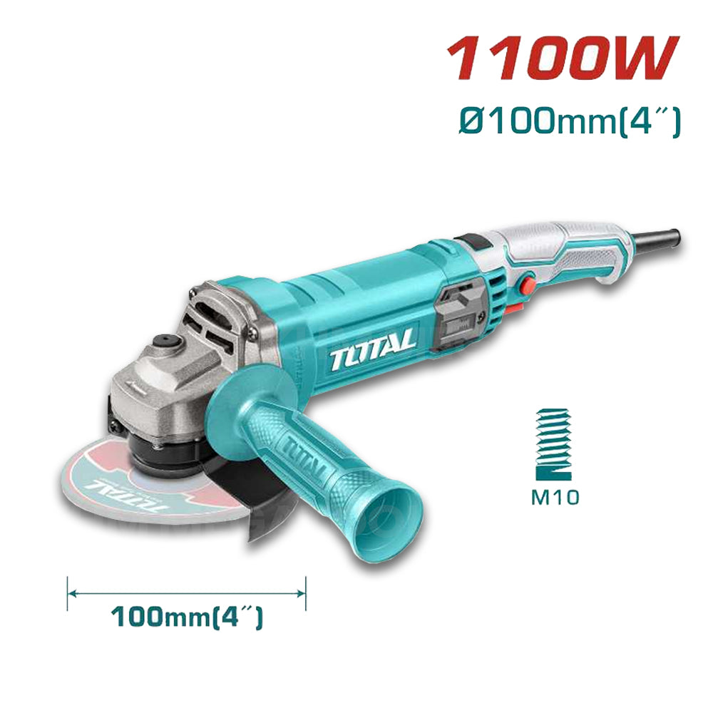 Total TG11010056 Angle Grinder 4" 1,100W