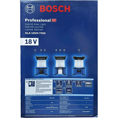 Bosch GLA 18VH-7500 Cordless Jobsite LED Work Light 18V (Bare) | Bosch by KHM Megatools Corp.