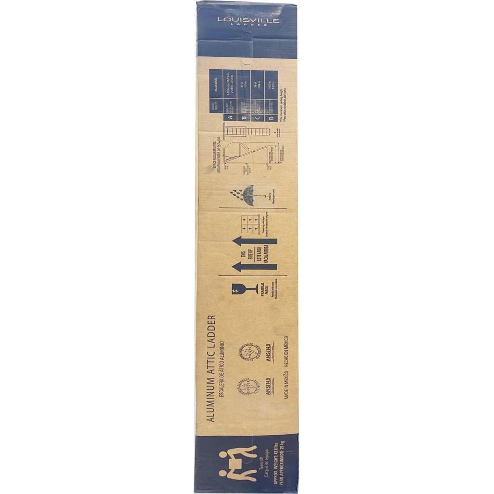 Louisville AL2540MG Aluminum Attic Ladder "Elite" 375Lbs. 25" (AA2540MG ) | Louisville by KHM Megatools Corp.