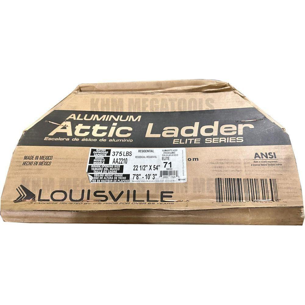 Louisville AA2210 Aluminum Attic Ladder "ELITE" 375 lbs - KHM Megatools Corp.