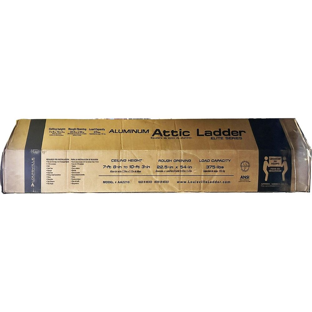 Louisville AA2210 Aluminum Attic Ladder "ELITE" 375 lbs - KHM Megatools Corp.