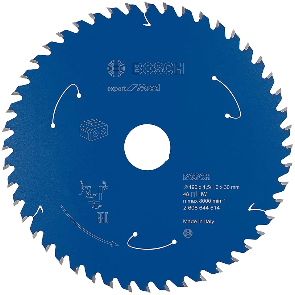 Bosch Expert for Wood Circular Saw blade 7-1/4"x48T (2608644514) | Bosch by KHM Megatools Corp.