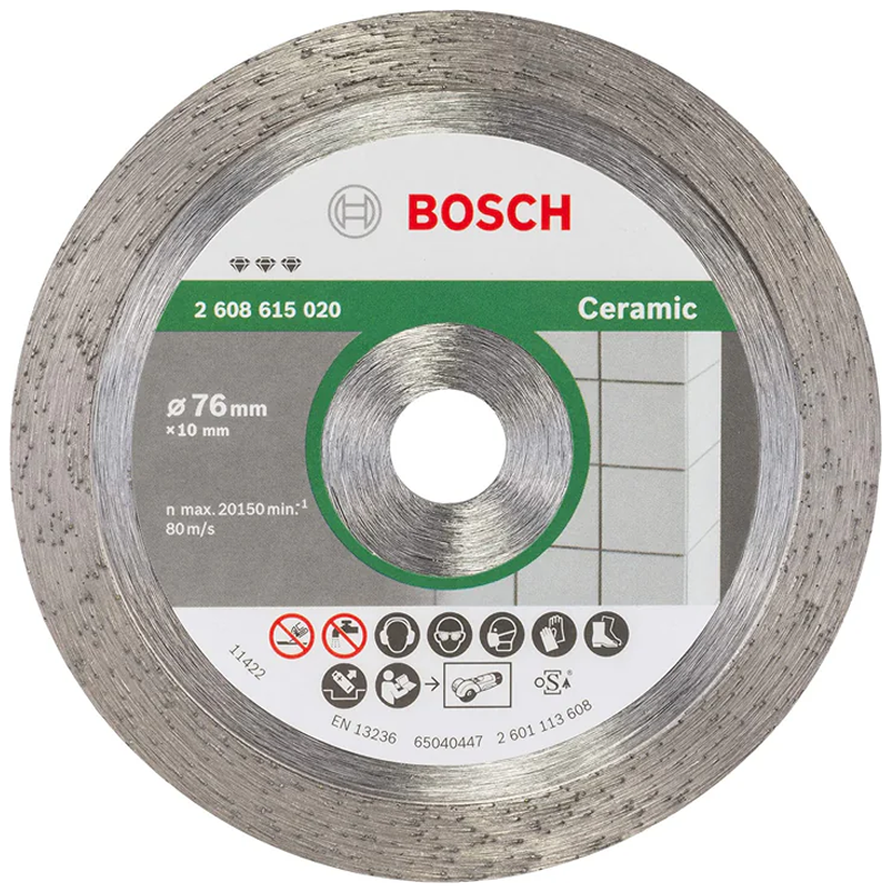 Bosch Diamond Cutting Disc for Ceramic / Tiles 3" (2608615020) | Bosch by KHM Megatools Corp.