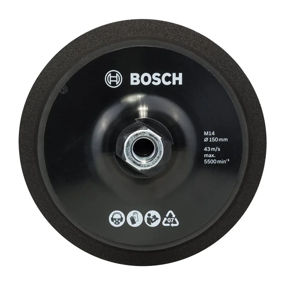 Bosch Backing Pad 150 mm with M14 Thread (2608612027) | Bosch by KHM Megatools Corp. Main image