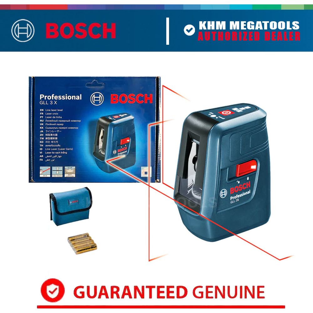 Bosch GLL 3X  Line Laser Level [3x Lines] (15meters)