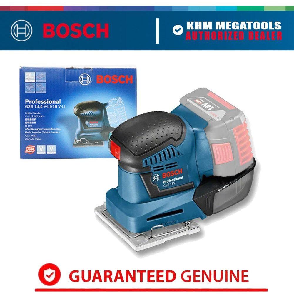 Bosch GSS 18V-Li Cordless Finishing Sander 113x101mm 18V (Bare) | Bosch by KHM Megatools Corp.