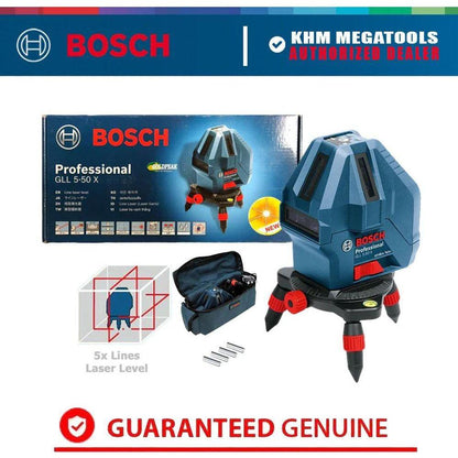 Bosch GLL 5-50 X Line Laser Level [5x Lines] with Plumb Points (50 meters) | Bosch by KHM Megatools Corp.