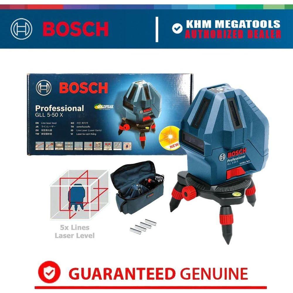 Bosch GLL 5-50 X Line Laser Level [5x Lines] with Plumb Points (50 meters) | Bosch by KHM Megatools Corp.
