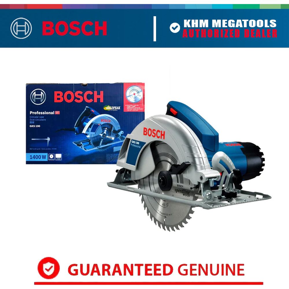Bosch GKS 190 Circular Saw 7-1/4" (190mm) 1400W | Bosch by KHM Megatools Corp.