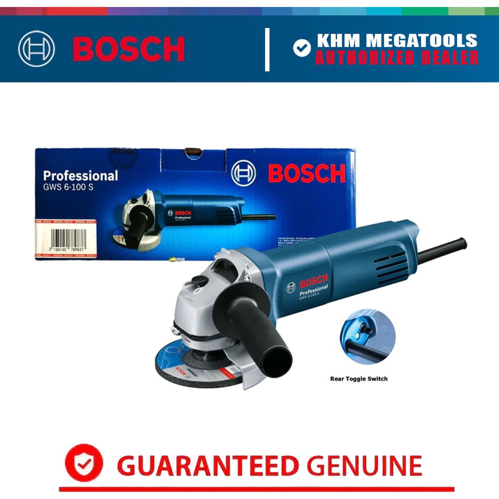Bosch GWS 6-100 S Angle Grinder 4" (100mm) 710W [Rear Toggle Switch] | Bosch by KHM Megatools Corp.