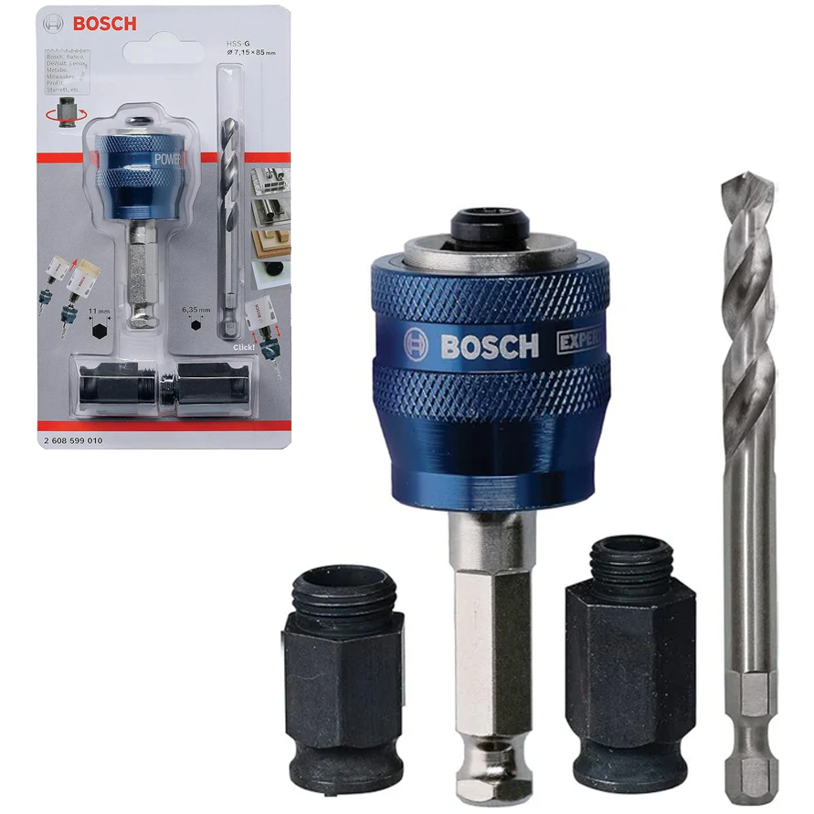 Bosch Power Change Arbor Holesaw Adaptor Set 4Pcs (2608599010) | Bosch by KHM Megatools Corp. Main image