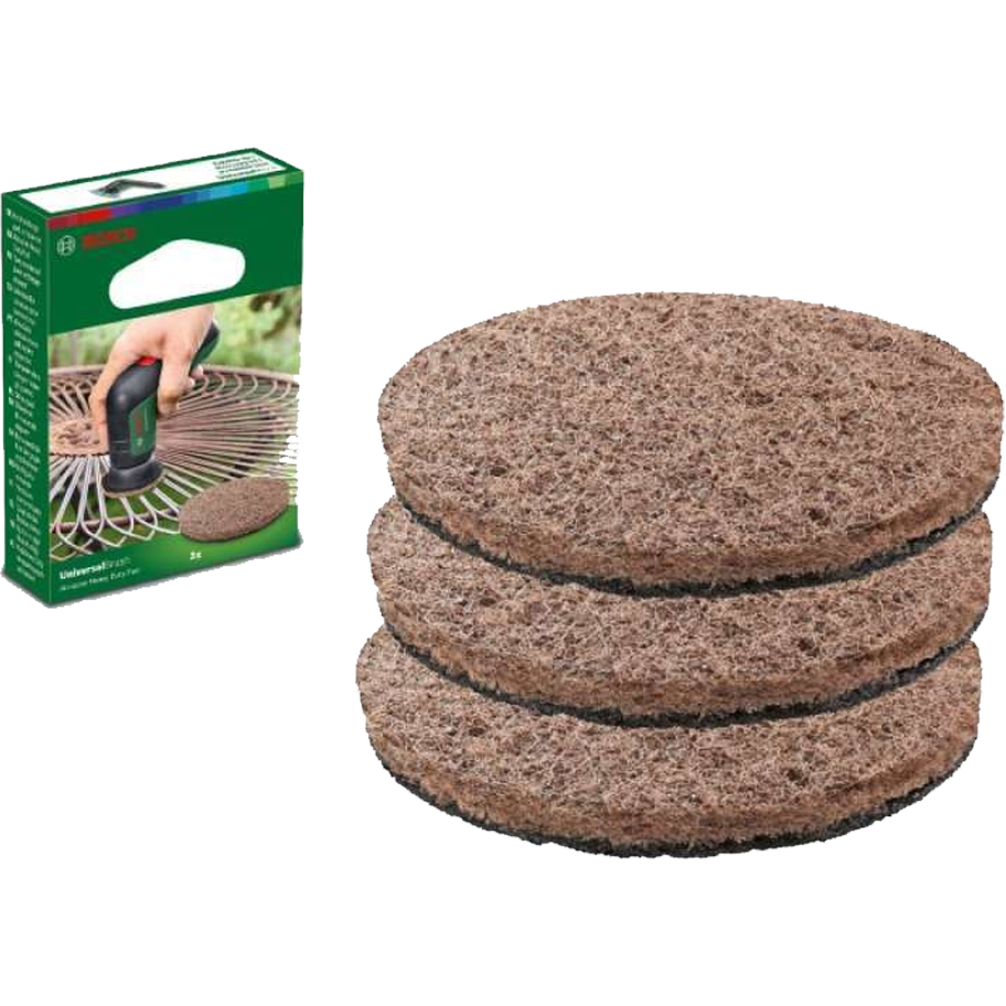 Bosch Abrasive Heavy Duty Pad 3Pcs for Bosch Universal Brush 3.6V | Bosch by KHM Megatools Corp. Main image