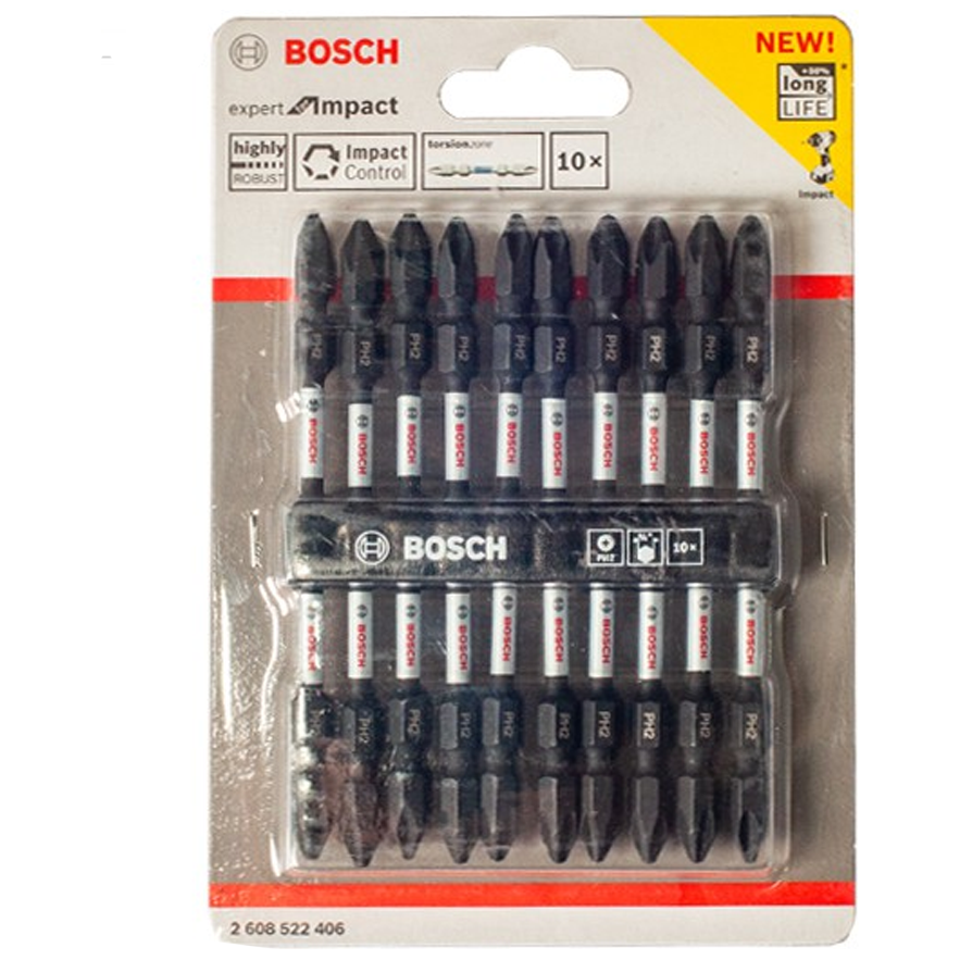 Bosch PH2 Impact Double Ended Screwdriver Bit Set 10Pcs 110MM (2608522406) Secondary image