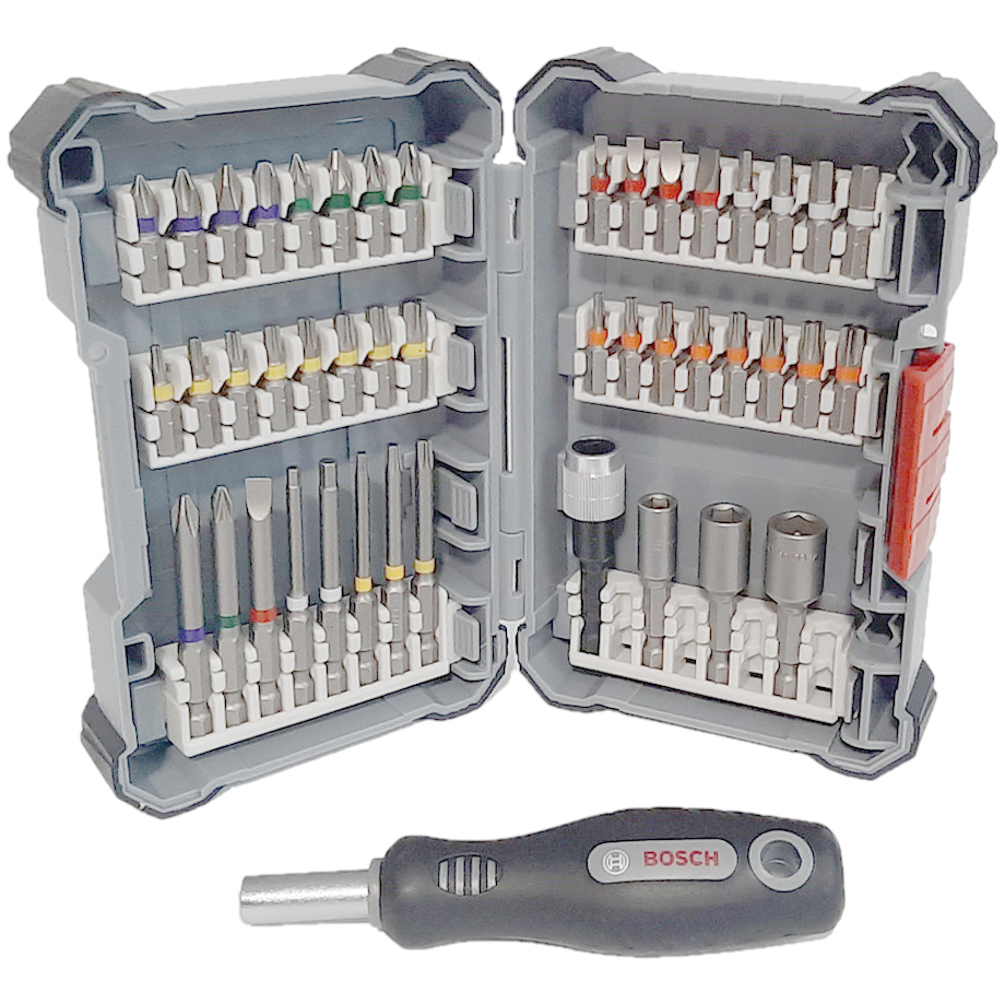 Bosch Screwdriver Bit with Handle Set 45Pcs (2607017692) | Bosch by KHM Megatools Corp.