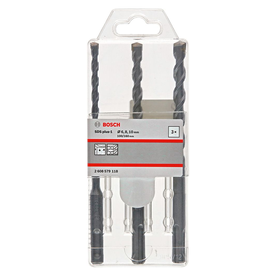 Bosch SDS-Plus Drill Bit Set 3pcs for Concrete  (2608579118) | Bosch by KHM Megatools Corp. Main image