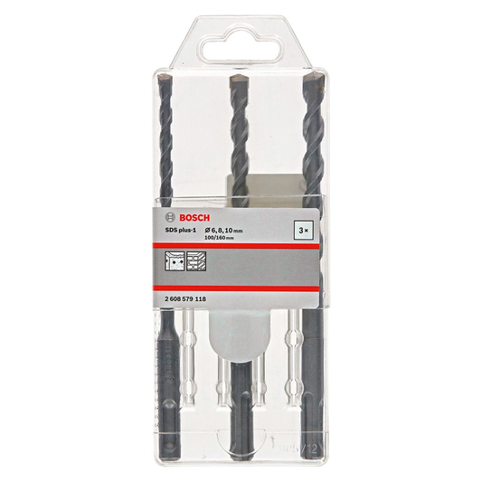 Bosch SDS-Plus Drill Bit Set 3pcs for Concrete  (2608579118) | Bosch by KHM Megatools Corp.