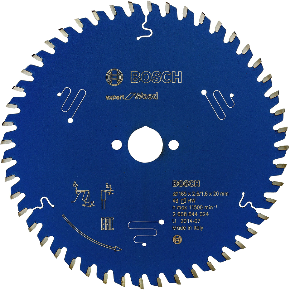 Bosch Circular Saw Blade Expert for Wood 165mm x 48T (2608644024) | Bosch by KHM Megatools Corp. Main image