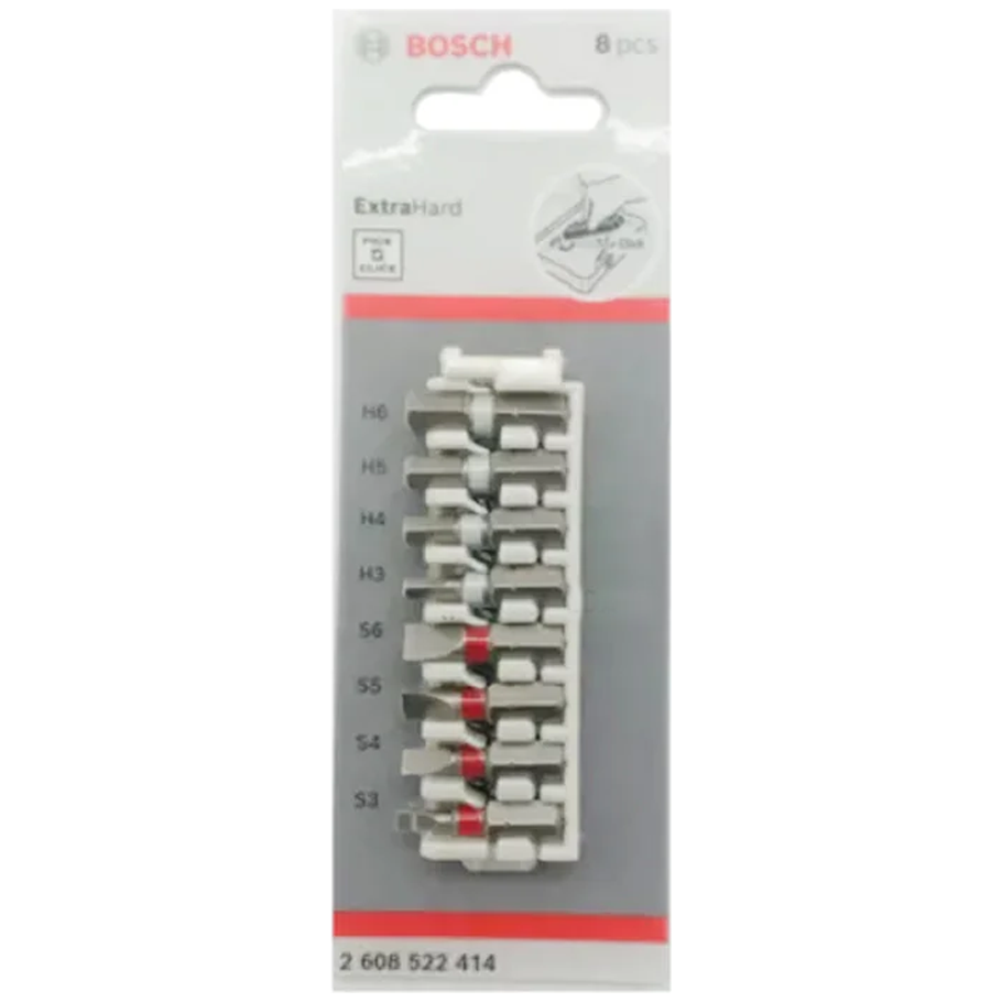 Bosch SL and Hex Pick and Click Insert Impact Bit Set 8pcs (2608522414) | Bosch by KHM Megatools Corp.