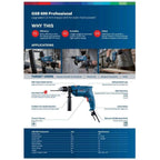 Bosch GSB 600 Impact Drill / Hammer Drill 13mm (1/2") 600W [Contractor's Choice] | Bosch by KHM Megatools Corp.