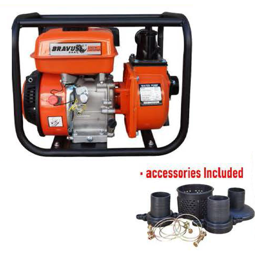 Bravus BR80ND Gasoline Engine Water Pump 3x3 6.5HP