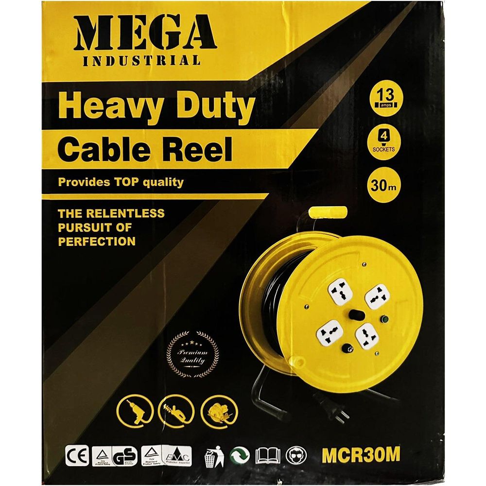 Megatools MCR30M Extension Cord Cable Reel Set 30 meters - KHM Megatools Corp.