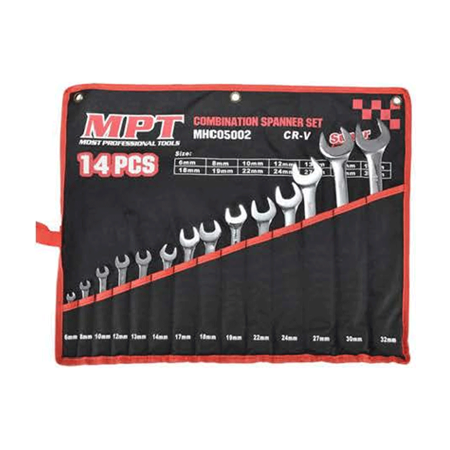 MPT MHC05002 Combination Spanner 14pcs set | MPT by KHM Megatools Corp.