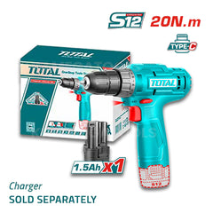 Total TDLI12428 Cordless Drill 12V Type-C