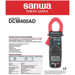 Sanwa DCM400AD Digital Clamp Meter / Tester [DC/AC]