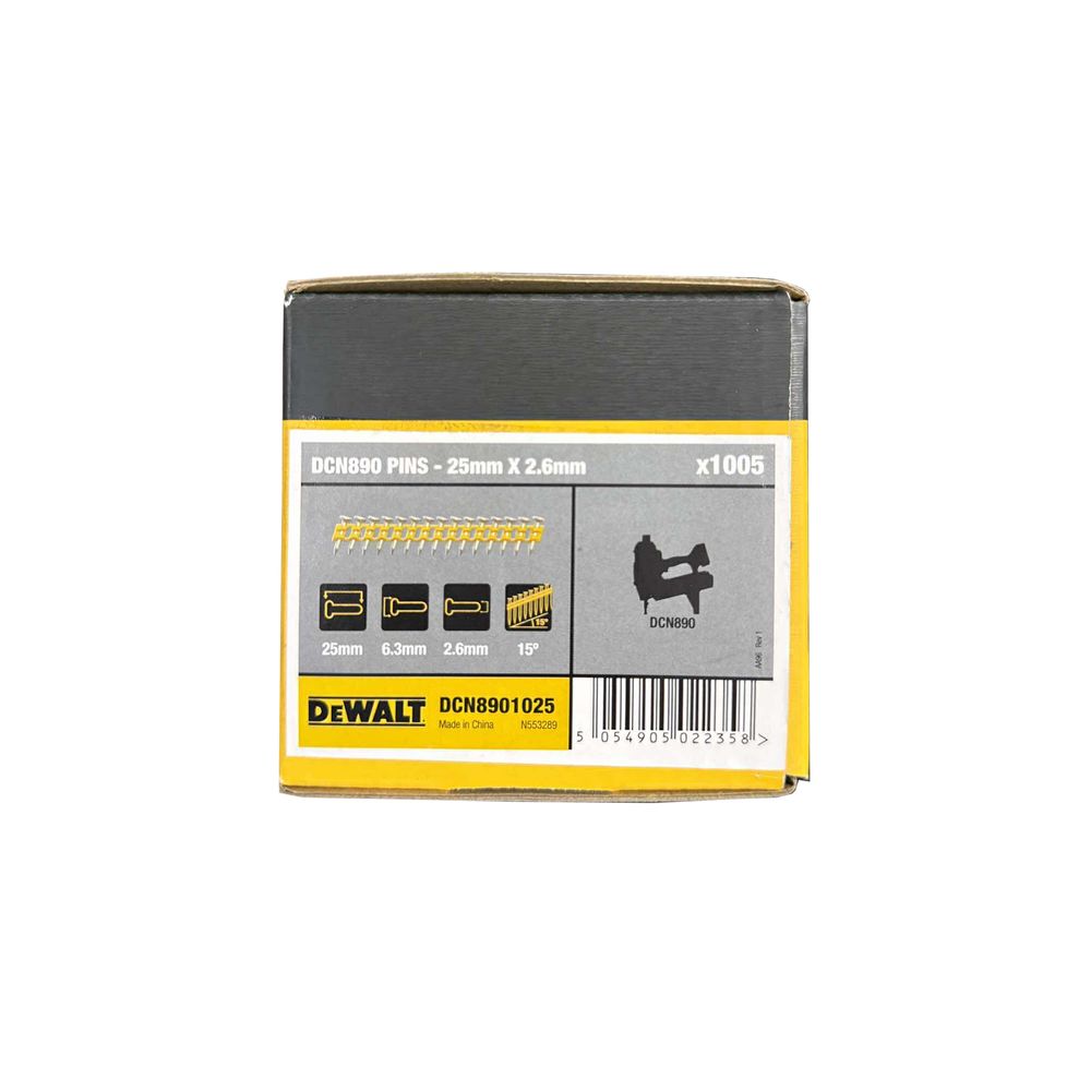 Dewalt DCN8901025 Concrete Pin Nails 25x2.6mm (x1005) [DCN890]