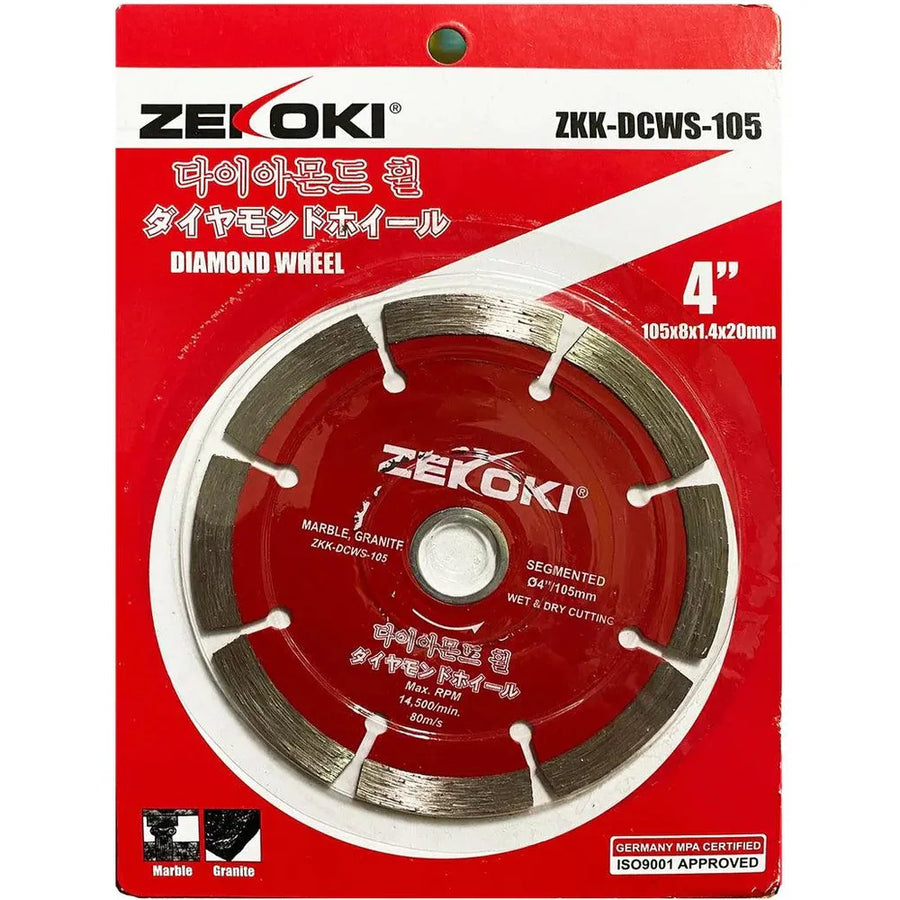 Zekoki ZKK-DCWS-105 Diamond Cut Off Wheel 4" Segmented